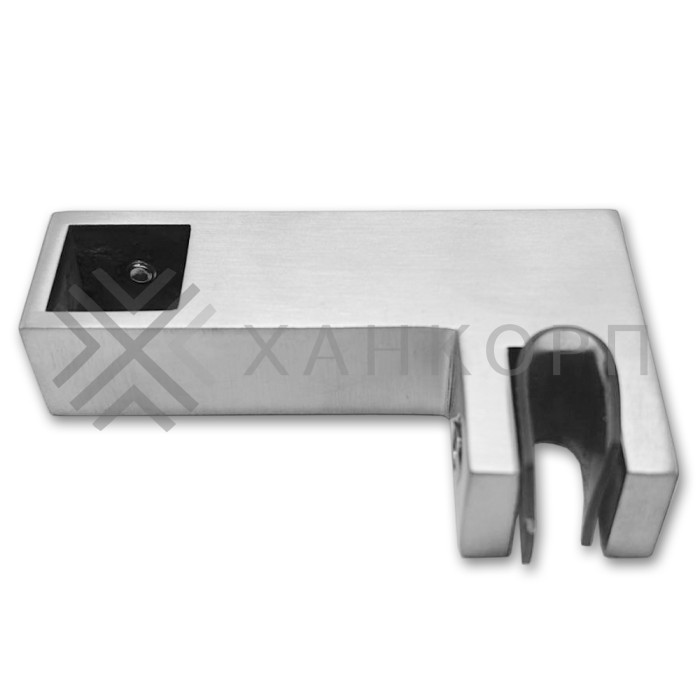 Держатель стекла FDC-55 сквозной 15х15 горизонтальный, нержавейка/матовый