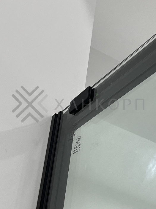 Раздвижная система Нимфа FDS-8 в проем, нержавейка/черный