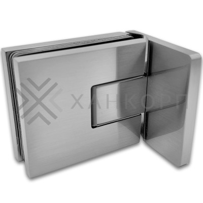 Петля Сирена FDP-210 стена-стекло 90˚ с боковым креплением, латунь/матовый