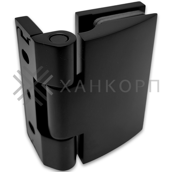 Петля Европа FDP-118 стена-стекло 90° с крышками, латунь/черный