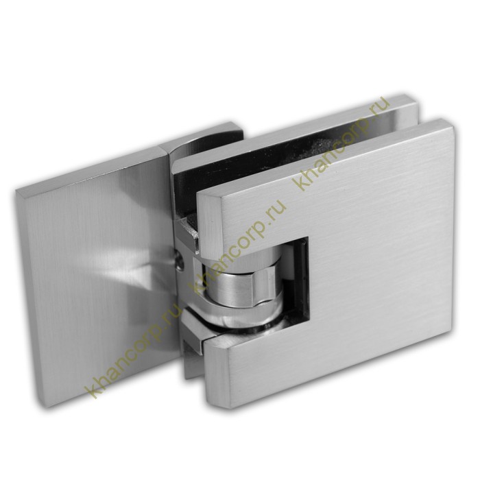 Петля Афродита FDP-230 стена-стекло 90° с крышками, латунь/матовая