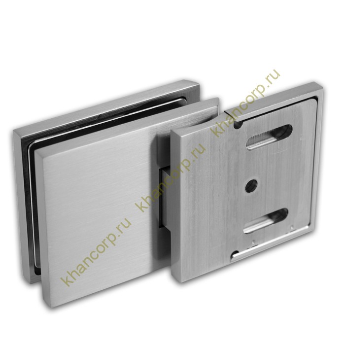 Петля Афродита FDP-230 стена-стекло 90° с крышками, латунь/матовая