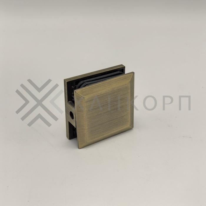 Коннектор Бета β FDK-22 стена-стекло 90˚, нержавейка/бронза