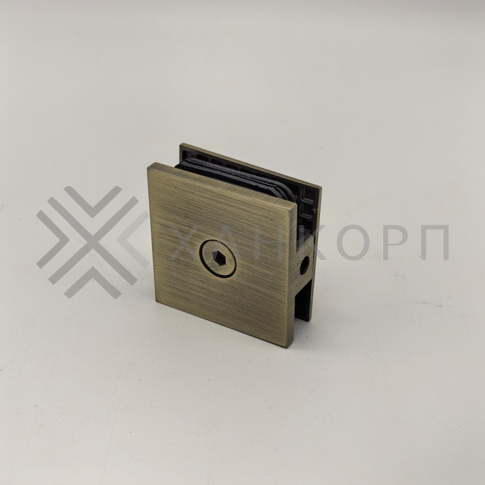 Коннектор Бета β FDK-22 стена-стекло 90˚, нержавейка/бронза