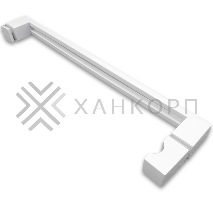 Ручка скоба FDR-91, 30х10х400х1.0 мм, нержавейка/белый