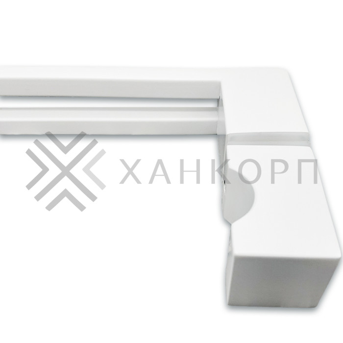 Ручка скоба FDR-91, 30х10х400х1.0 мм, нержавейка/белый