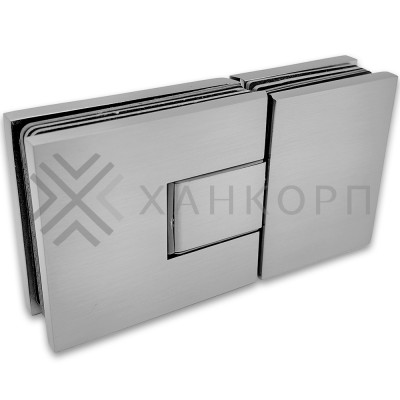 Петля Сирена FDP-212 стекло-стекло 180˚, латунь/матовый