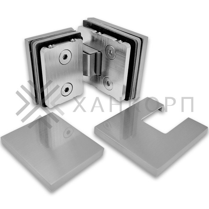 Петля Сирена FDP-212 стекло-стекло 180˚, латунь/матовый