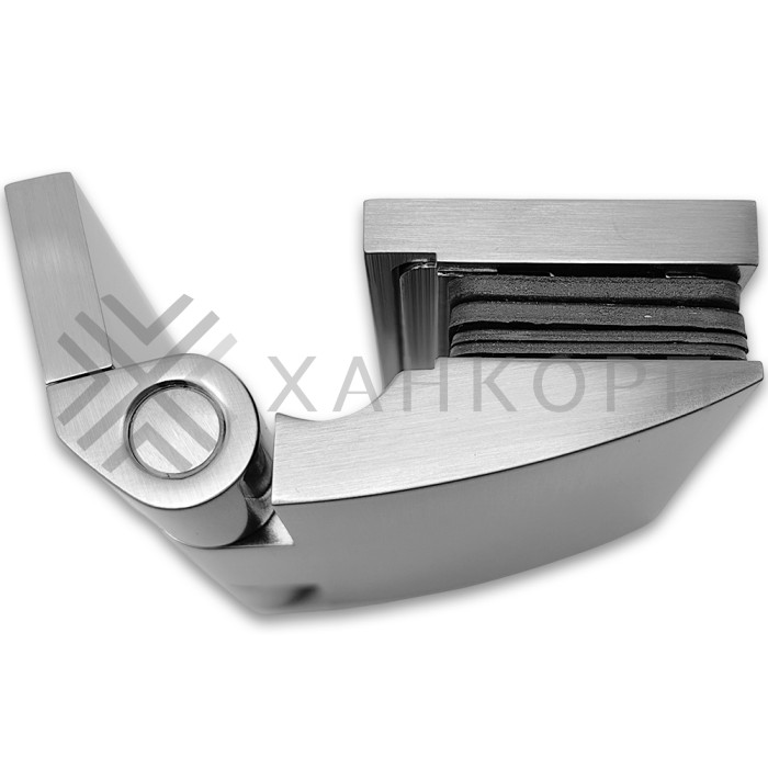 Петля Европа FDP-118 стена-стекло 90° с крышками, латунь/матовый