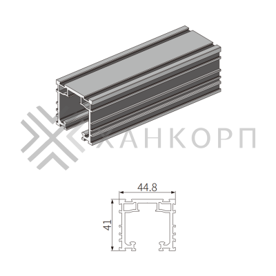 Трек FDS-191.3 для раздвижной системы FDS-19, длина 3 м, алюминий/черный