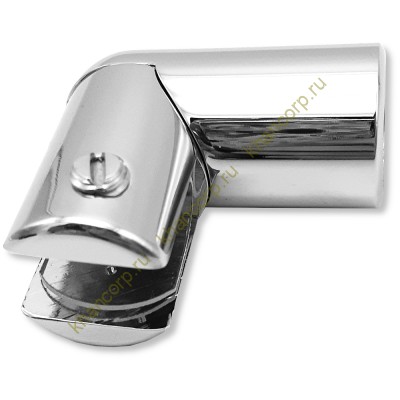 Держатель стекла FDC-22 трубы 19 торцевой 90°, латунь/хром