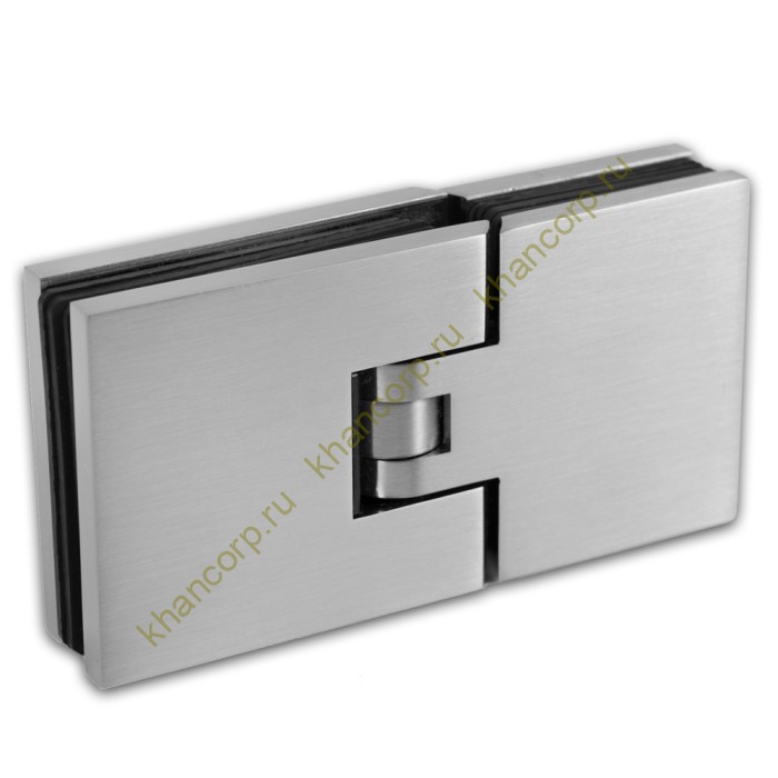 Петля Афродита FDP-232 стекло-стекло 180° с крышками, латунь/матовая