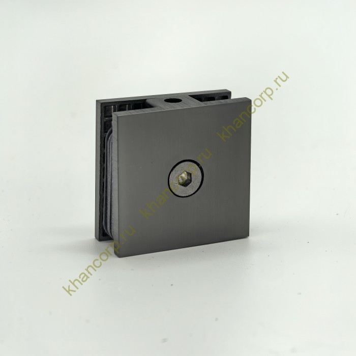 Коннектор Альфа FDK-12 стена-стекло 90˚ нержавейка/оружейная сталь