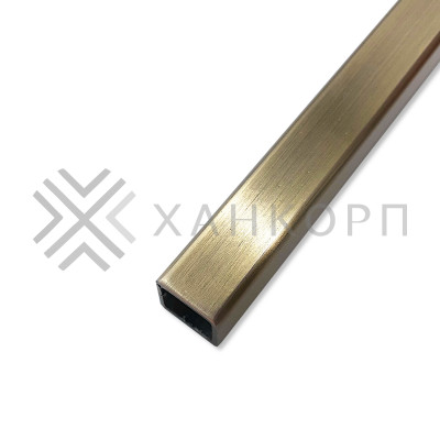 Труба FDT-552, 15х15х1.5 мм 2 м, нержавейка/бронза