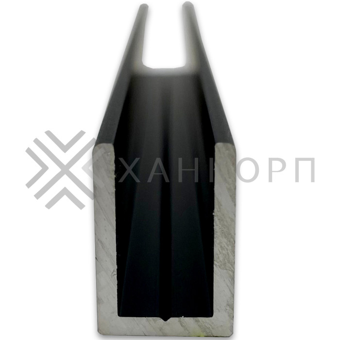 Профиль FDPA-50.22 п-образный 19х13х2 мм под стекло 8 мм, 2.2 м, алюминий/черный