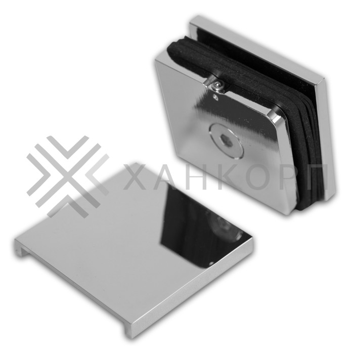 Коннектор Пегас FDK-112 пол-стена-стекло с крышкой, латунь/хром