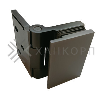 Петля Майя FDP-172 стена-стекло 90˚ открывание внутрь, латунь/оружейная сталь