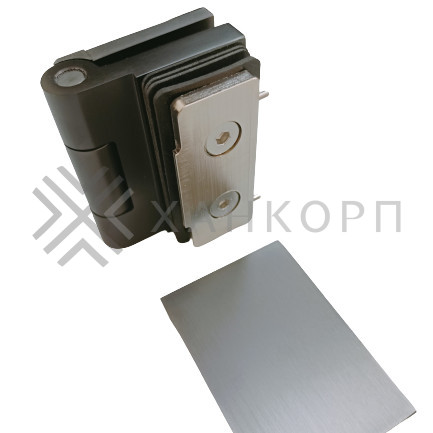 Петля Майя FDP-172 стена-стекло 90˚ открывание внутрь, латунь/оружейная сталь