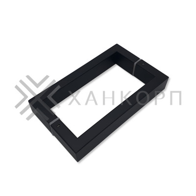 Ручка скоба FDR-77, 15х30х170х1.0 мм, нержавейка/черный