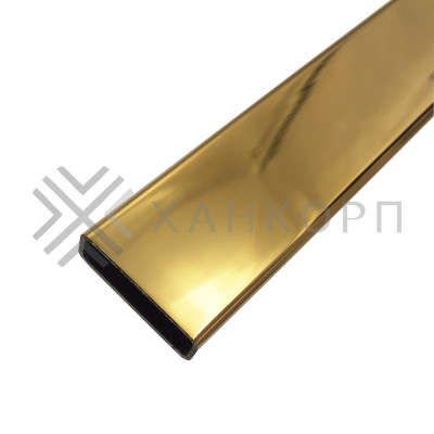 Труба FDT-353, 30х10х1.5 мм 3 м, нержавейка/золото