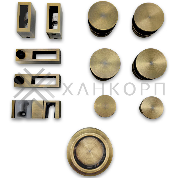 Раздвижная система Альфа α FDS-5, с двойной направляющей, нержавейка/бронза