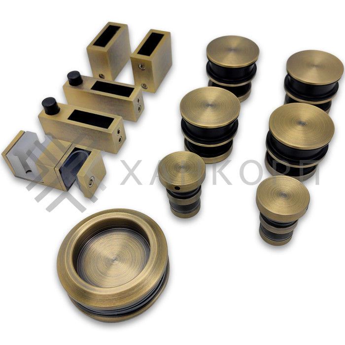 Раздвижная система Альфа α FDS-5, с двойной направляющей, нержавейка/бронза