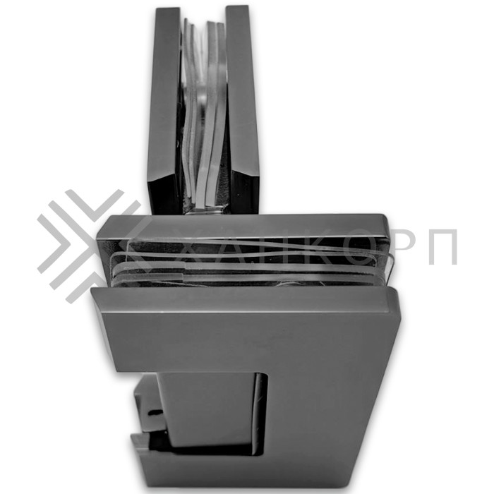 Петля Афина FDP-132 стекло-стекло 180˚, латунь/оружейная сталь