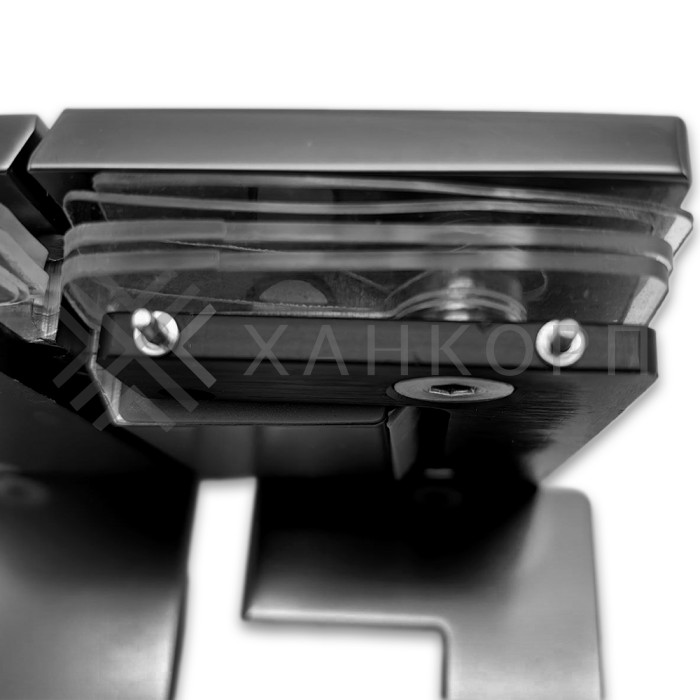 Петля Афина FDP-132 стекло-стекло 180˚, латунь/оружейная сталь