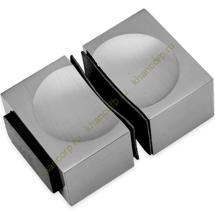 Ручка кноб FDR-66 с одним резиновым торцом, алюминий/матовая