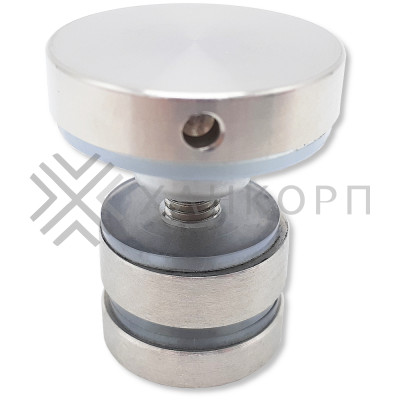 Крепление трека к стеклу FDS-32, нержавейка/матовый