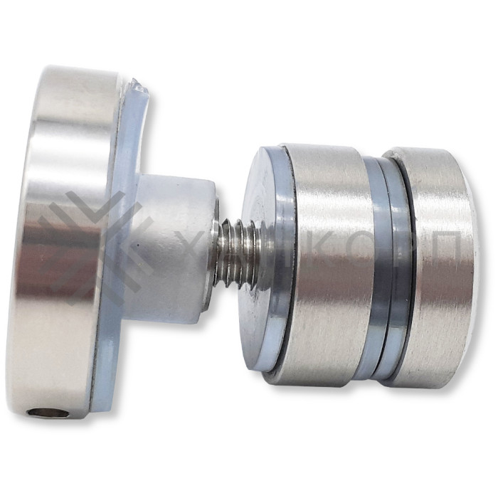 Крепление трека к стеклу FDS-32, нержавейка/матовый