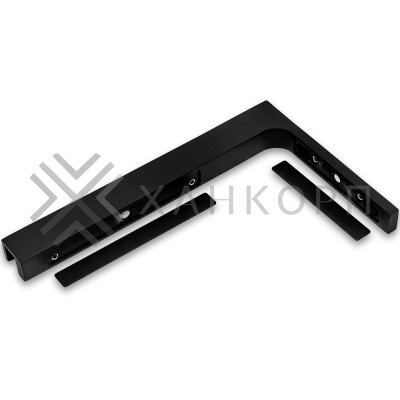 Угловой стабилизатор Диор FDK-5L стена-стекло 90˚ левый, нержавейка/черный