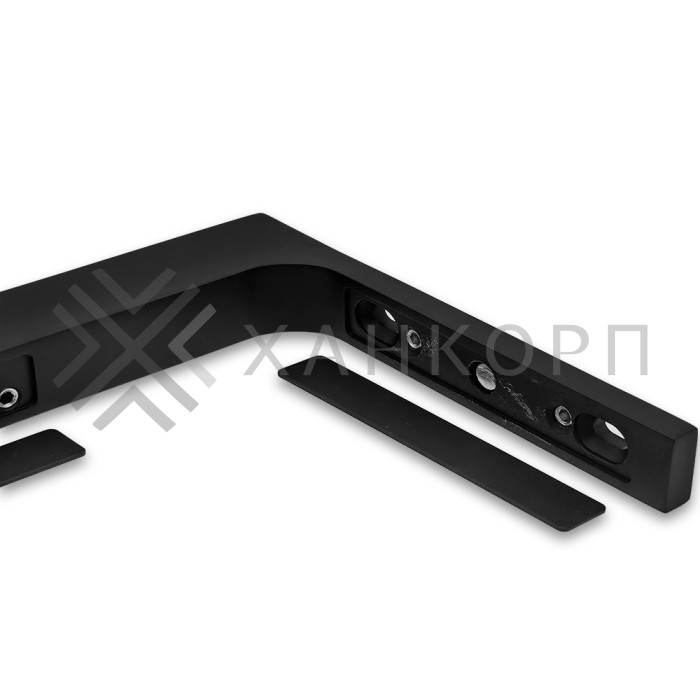 Угловой стабилизатор Диор FDK-5L стена-стекло 90˚ левый, нержавейка/черный