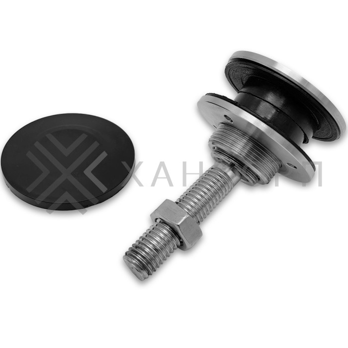 Рутель шарнирный FN-101 без зенковки без гайки M14, нержавейка/матовый