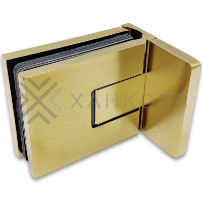 Петля Сирена FDP-210 стена-стекло 90˚ с боковым креплением, латунь/брашированное золото