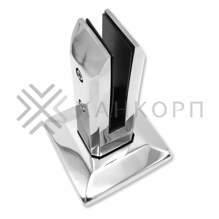 Стойка FOS-02 для стекла напольная 95х160 мм без сверления, дюплекс/полированный