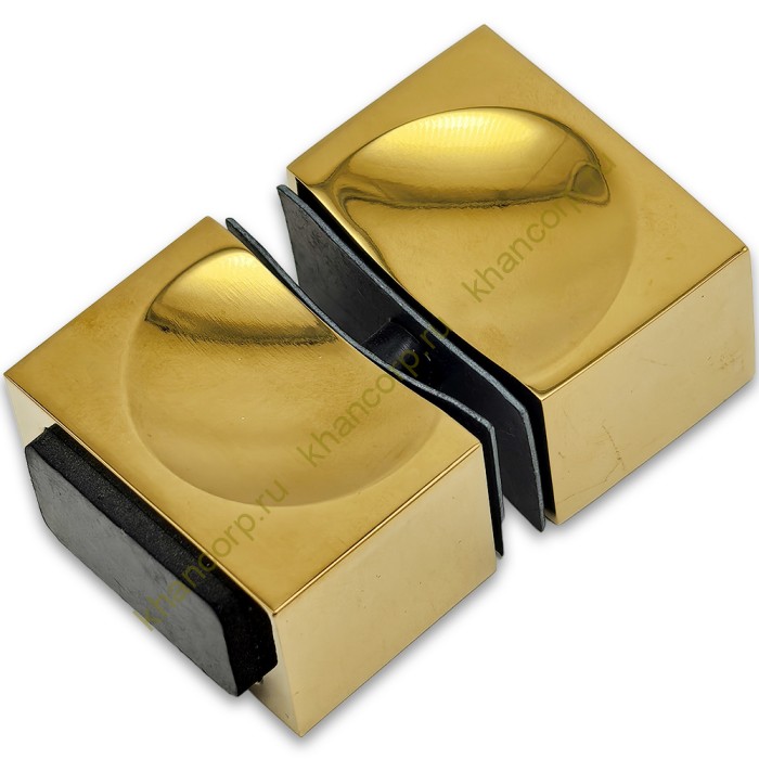 Ручка кноб FDR-66 с одним резиновым торцом, алюминий/золото