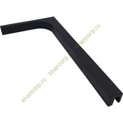 Угловой стабилизатор Диор FDK-1R стена-стекло 90° правый, нержавейка/черный