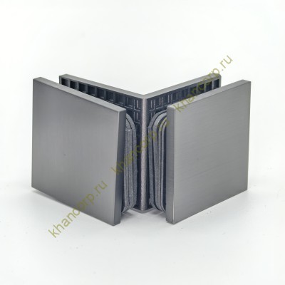 Коннектор для стекла Альфа FDK-14 стекло-стекло 90°, нержавейка/оружейная сталь