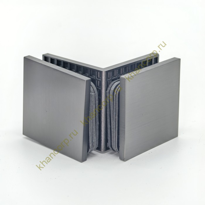 Коннектор для стекла Альфа FDK-14 стекло-стекло 90°, нержавейка/оружейная сталь