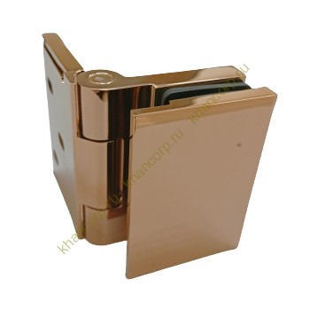 Петля Майя FDP-172 стена-стекло 90˚откр внутрь, латунь/розовое золото