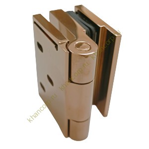 Петля Майя FDP-172 стена-стекло 90˚откр внутрь, латунь/розовое золото