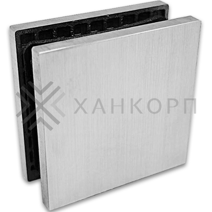 Коннектор Альфа FDK-12 стена-стекло 90˚ нержавейка/матовый