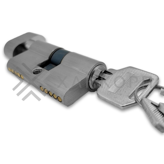 Личинка FMZA-37 для замка стеклянной двери FMZ-33, 36, ключ/вертушка, латунь/матовый