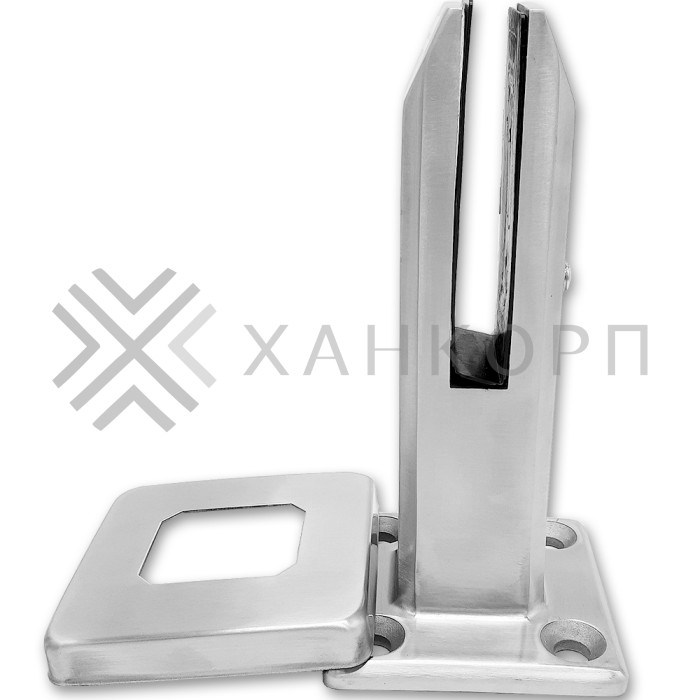 Стойка FOS-02 для стекла напольная 95х160 мм без сверления, дюплекс/матовый