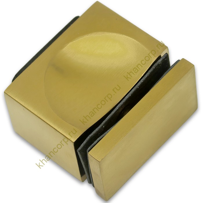 Ручка кноб FDR-67 с резиновым торцом (односторонняя), алюминий/брашированное золото