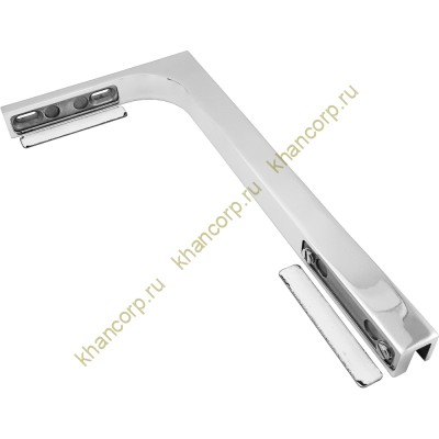 Угловой стабилизатор Диор FDK-1R стена-стекло 90° правый, нержавейка/полированный