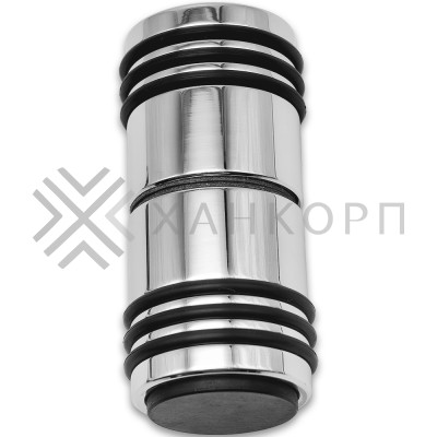 Ручка кноб Йота FDR-141 с одним резиновым торцом, алюминий/хром