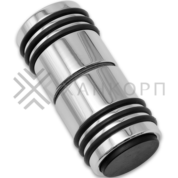 Ручка кноб Йота FDR-141 с одним резиновым торцом, алюминий/хром