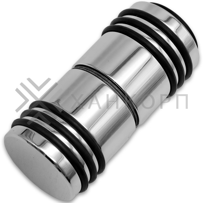 Ручка кноб Йота FDR-141 с одним резиновым торцом, алюминий/хром